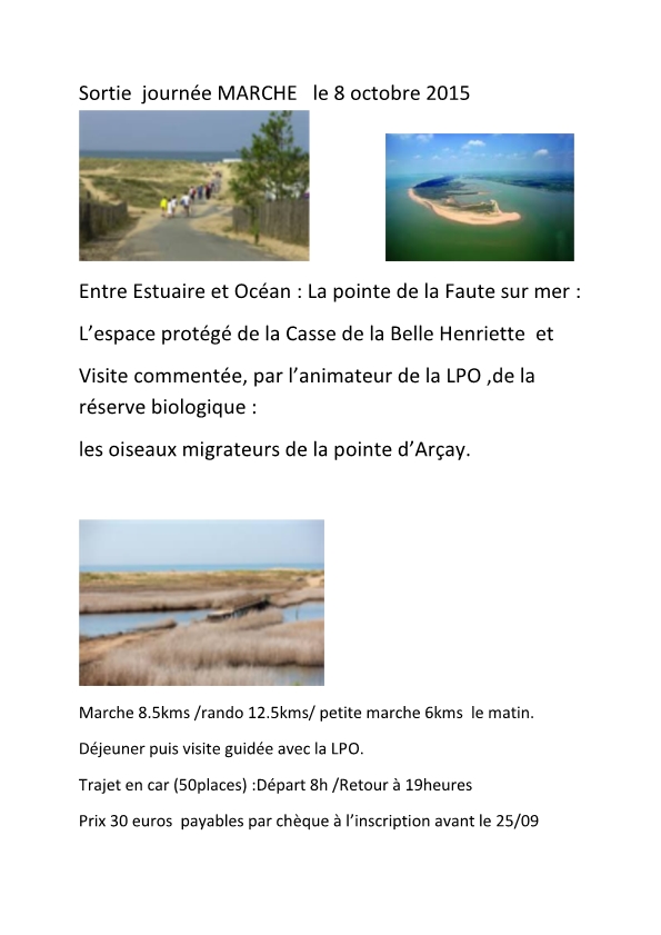 Sortie la journée « La Faute sur Mer »